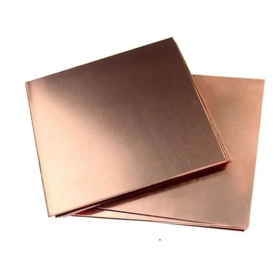 Chapa de aço folheada de cobre laminada por atacado/preço barato para vendas a quente 99,99% cátodo de cobre puro C12000 C11000 Folha de placa de cobre personalizada